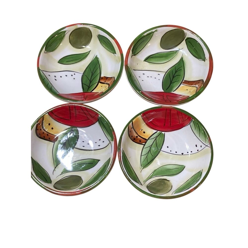 Set Of 4 Pampered Chef Dipping Bowls -For‎ Oil/Spices/Sauces